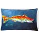 Caroline's Treasures Fish - Red Fish Red for Jarett Canvas Fabric Decorative Pillow Multicolored 12H x16W