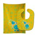 Caroline's Treasures Birthday Monster with Balloons Baby Bib & Burp Cloth Multicolored 11 x 18"