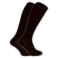 Sock Snob Womens - 2 Pack Ladies Breathable Patterned Knee High Bamboo Socks - Black - Size UK 4-6.5