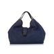 Gucci Womens Vintage Soft Stirrup Nubuck Leather Tote Bag Blue Calf Leather - One Size