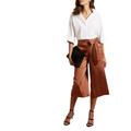 Ted Baker Womens Theorda Waist Tie Satin Culotte in Brown - Size 30 (Waist)