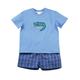 Mini Vanilla Boys' Crocodile Summer Shortie Cotton Pyjamas - Blue - Size 9-10Y