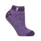 Heat Holders Womens - Ladies Non Slip Thermal Ankle Slipper Socks with Grips - Purple - Size UK 4-6.5