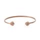 Ladies Rose Gold Coloured Sterling Silver Cuff Bangle