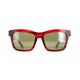 Serengeti Square Unisex Red Streaky Mineral Polarized Green 555nm Winona - One Size