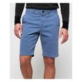 Superdry Mens International Slim Chino Lite Shorts - Blue Cotton - Size 28 (Waist)