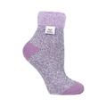 Heat Holders Womens Ladies Extra Fluffy Bed Socks for Lounging Around - Light Grey Nylon - Size 4-6.5