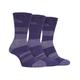 Storm Bloc Womens 3 Pairs Ladies Anti Blister Cotton Hiking Socks with Padded Sole - Purple - Size UK 4-6.5