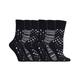 Gentle Grip Womens Sock Shop - 6 Pairs Ladies Non Elastic Bamboo Socks - SOLRM32 - Black Nylon - Size UK 4-8