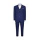 Harry Brown London Mens 3 Piece Slim Fit Suit in Dark Blue - Size 48 Short