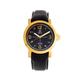 Shield Berge Leather-Band Mens Diver Watch - Gold Stainless Steel - One Size