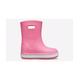 Crocs Childrens Unisex Crocband Rainboot Pull On Wellington Junior - Pink Mixed Material - Size UK 9 Kids