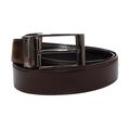 Kruze By Enzo Mens Black / Brown Reversible Leather Belt Stainless Steel - Size Medium