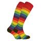 Sock Snob Womens - 2 Pairs Ladies Rainbow Striped Knee High Bamboo Socks - Multicolour - Size UK 4-6.5