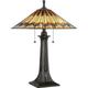 Elstead - Alcott - 2 Light Tiffany Table Lamp - Bronze Finish, E27