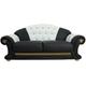 Versace 3 Seater Sofa Settee Genuine Italian Black White Leather Offer