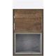 Bexley - Dark Oak 400mm Bathroom Wall Hung Cloakroom Vanity Unit with Basin - No led Lights - Milano