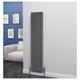 Eben Steel Anthracite Vertical Designer Radiator 1600mm h x 340mm w Double Panel - Central Heating - Anthracite - Eastgate