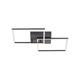 Ceiling lamp black incl. LED and dimmer 2 lights - Amanda