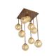 Country Ceiling Lamp 9 Brown-Rust - Kreta