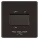 Colours 10A Black Nickel Effect Single Fan Isolator Switch