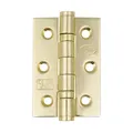 Hafele Brass-Plated Metal Flush Door Hinge No92 (L)76mm, Pack Of 20