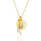 Gold Shooting Star Disc Handprint or Footprint Necklace