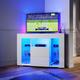 Elegant - tv Stand tv Unit tv Cabinet with led Lights High Gloss with Storage 1000mm White tv cabinet Corner tv Unit