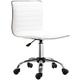 Homcom - Armless Mid-Back Adjustable Office Chair with 360 Swivel White - White