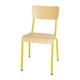 Bolero Cantina Side Chairs with Wooden Seat Pad and Backrest Yellow (Pack of 4) Pack of 4