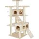 Tectake - Cat tree scratching post Knuti - cat scratching post, cat tower, scratching post - beige - beige