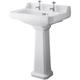 Bayswater - Fitzroy Basin with Full Pedestal 595mm Wide 2 Tap Hole