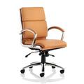 Olney Bonded Leather Office Chair In Tan With Medium Back