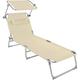 Tectake - Sun Lounger Chloé - Sun lounger, Garden lounger, Lounger - beige - beige