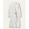 Cotton Dressing Gown Ivory Women Boden, Ivory, Embroidery