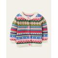 All-over Fair Isle Cardigan Multicouloured Baby Boden, Multi