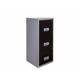 Pierre Henry - 3 Drawer Maxi Filing Cabinet - Silver/Black