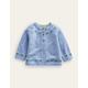 Embroidered Flower Cardigan Blue Girls Boden