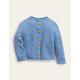 Chunky Textured Cardigan Blue Girls Boden