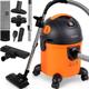 Wet and Dry Vacuum Cleaner 3-in-1 Blowing Function Including 7-part Accessories 15L Household Washing Multi-Purpose 1200W - Monzana