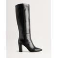 Knee High Leather Boots Black Women Boden, Black