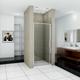 Aica Frame Pivot Shower Door 800x1850mm Single Door Shower Bath Enclosure Chrome
