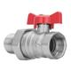 Pepte - 1/2inch bsp Female x Male Water Valve Red Handle With Flare