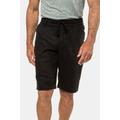 Plus Size Linen Bermuda Shorts, Man, black, size: 54, linen, JP1880