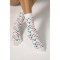 Plus Size Patterned Stretch Cotton Socks, Woman, white, size: 4.5-6.5, cotton/synthetic fibers, Ulla Popken