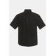 Plus Size Short Sleeve Linen Blend Shirt, Man, blue, size: 4XL, linen/cotton, JP1880
