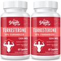 Turkesterone Supplement - 1200mg Ajuga Turkestanica Extract Standardized to 20% Turkesterone, Max Strength for Bodybuilding, 120 Vegan Capsules, 2 Package