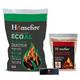 Homefire 20kg Ecoal Smokeless Coal with 1.7kg Pack of Kindlings Wood and Topline Long Matches for Wood Burners, Multi-Fuel Stoves or Open Fires.