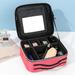 Travel Makeup Train Case Makeup Cosmetic Case Organizer Portable Artist Storage Bag with Adjustable Dividers for Cosmetics Makeup Brushes Toiletry Jewelry Digital Accessories Rose Red