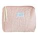 Yucurem Aesthetic Floral Quilted Cosmetic Bag Travel Toiletry Bags Large Capacity Makeup Bag Storage Bag for Women Girls (Pink)